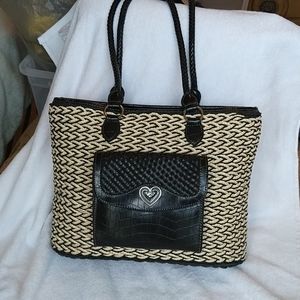 Coldwater creek NWOT braided leather Beach tote
